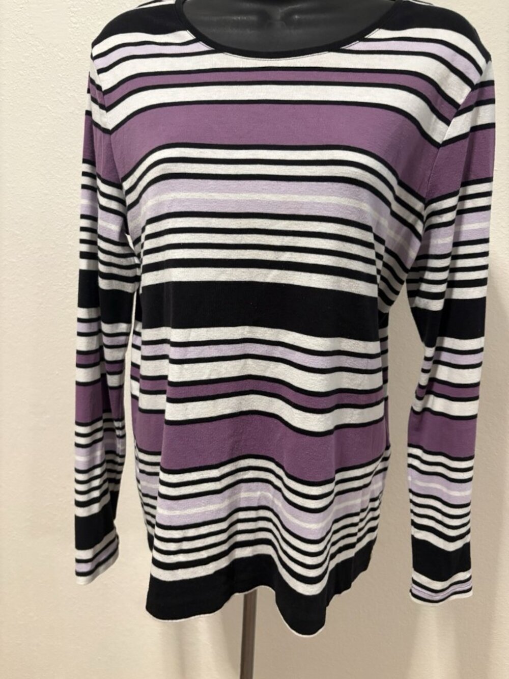 Croft & Barrow Womens   Large L The Classic Tee Long Sleeve Top
